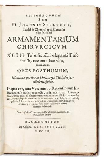 Scultetus, Johannes (1595-1645) Armamentarium Chirurgicum.